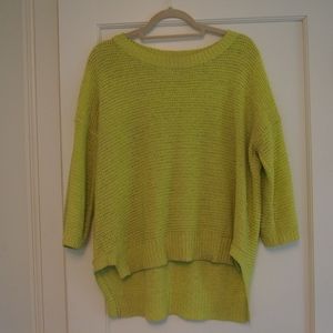 fashionable bright green oversized top for women
